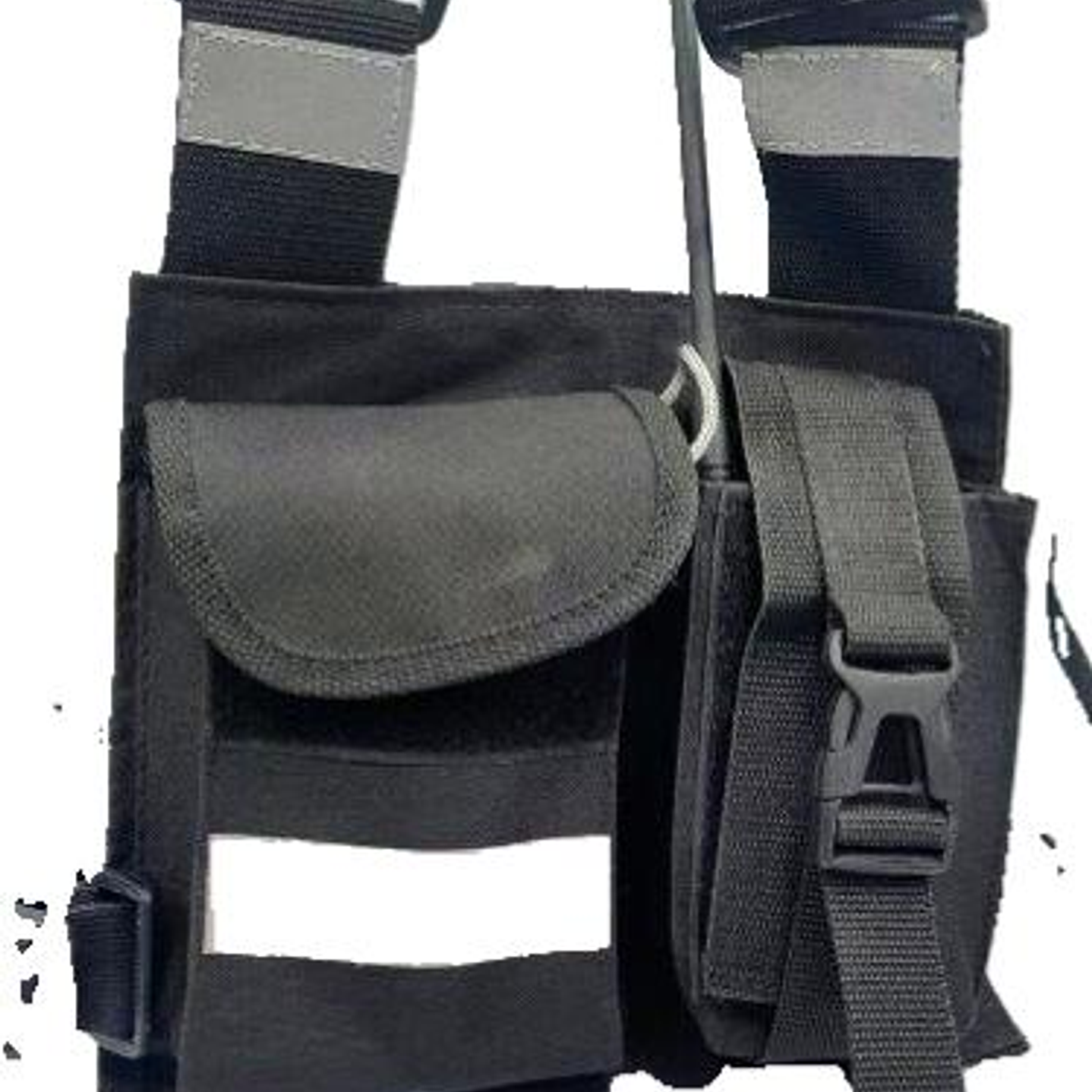 Pechera Universal con bolsillo para equipo de radio de doble seguridad  y bolsillo multiuso con reflectantes  8