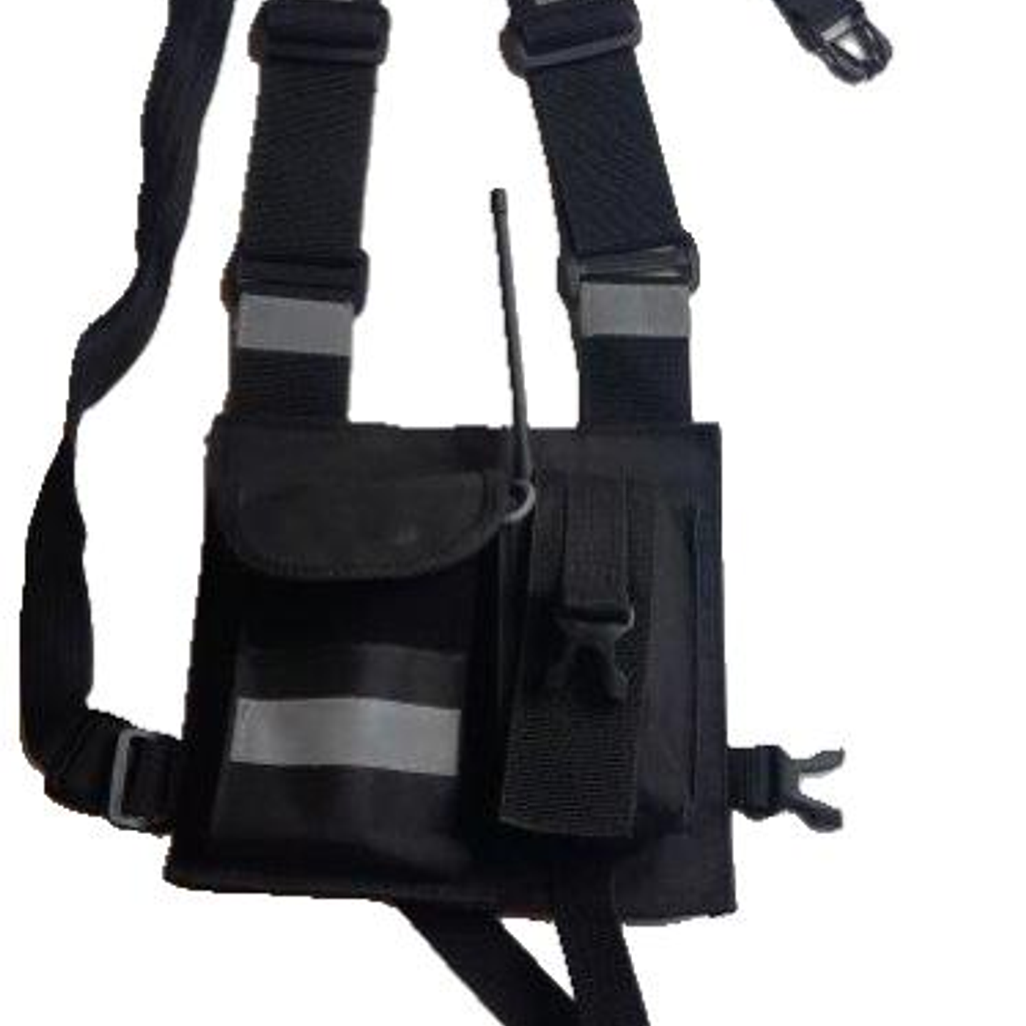 Pechera Universal con bolsillo para equipo de radio de doble seguridad  y bolsillo multiuso con reflectantes  17