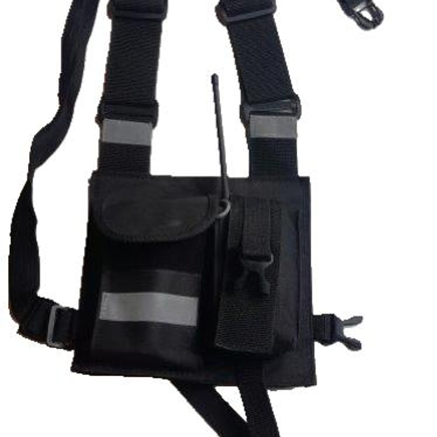 Pechera Universal con bolsillo para equipo de radio de doble seguridad  y bolsillo multiuso con reflectantes  18