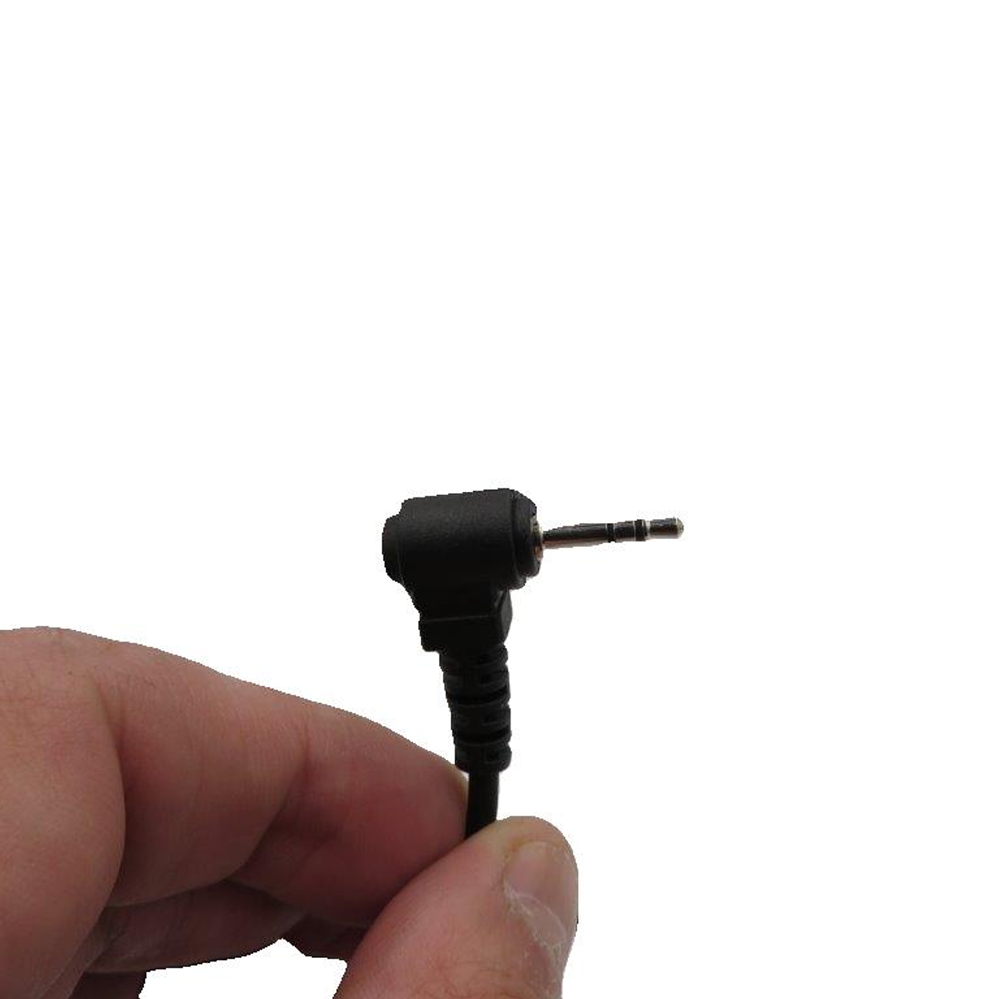 Auricular tubo acústico transparente con cable de color negro de 800 mm con PTT solapa de 380 mm con conector Jack de 3.5mm 6