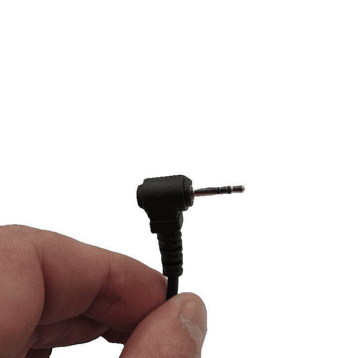 Auricular tubo acústico transparente con cable de color negro de 800 mm con PTT solapa de 380 mm con conector Jack de 3.5mm 6