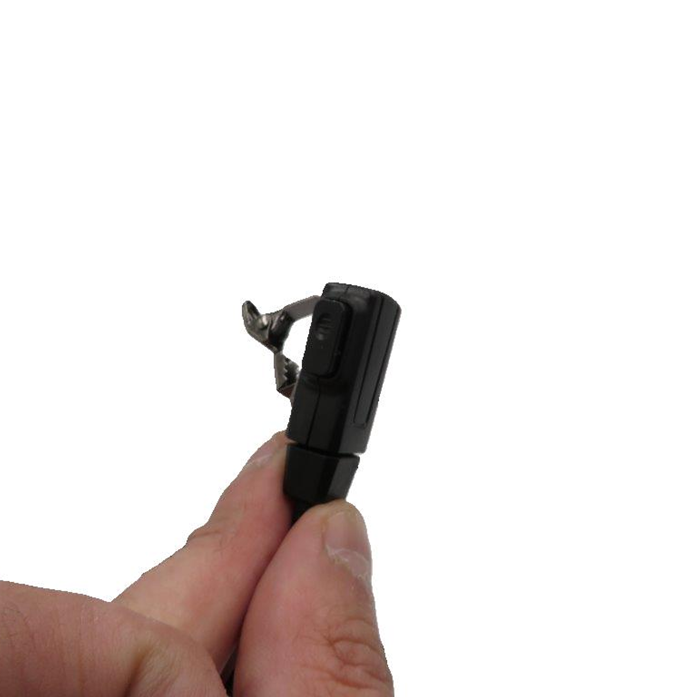 Auricular tubo acústico transparente con cable de color negro de 800 mm con PTT solapa de 380 mm con conector Jack de 3.5mm 7