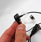 Auricular tubo acústico transparente con cable de color negro de 800 mm con PTT solapa de 380 mm con conector Jack de 3.5mm - Miniatura 10