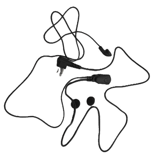 Auricular de un cable de 910 mm para Motorola de dos pines con PTT 