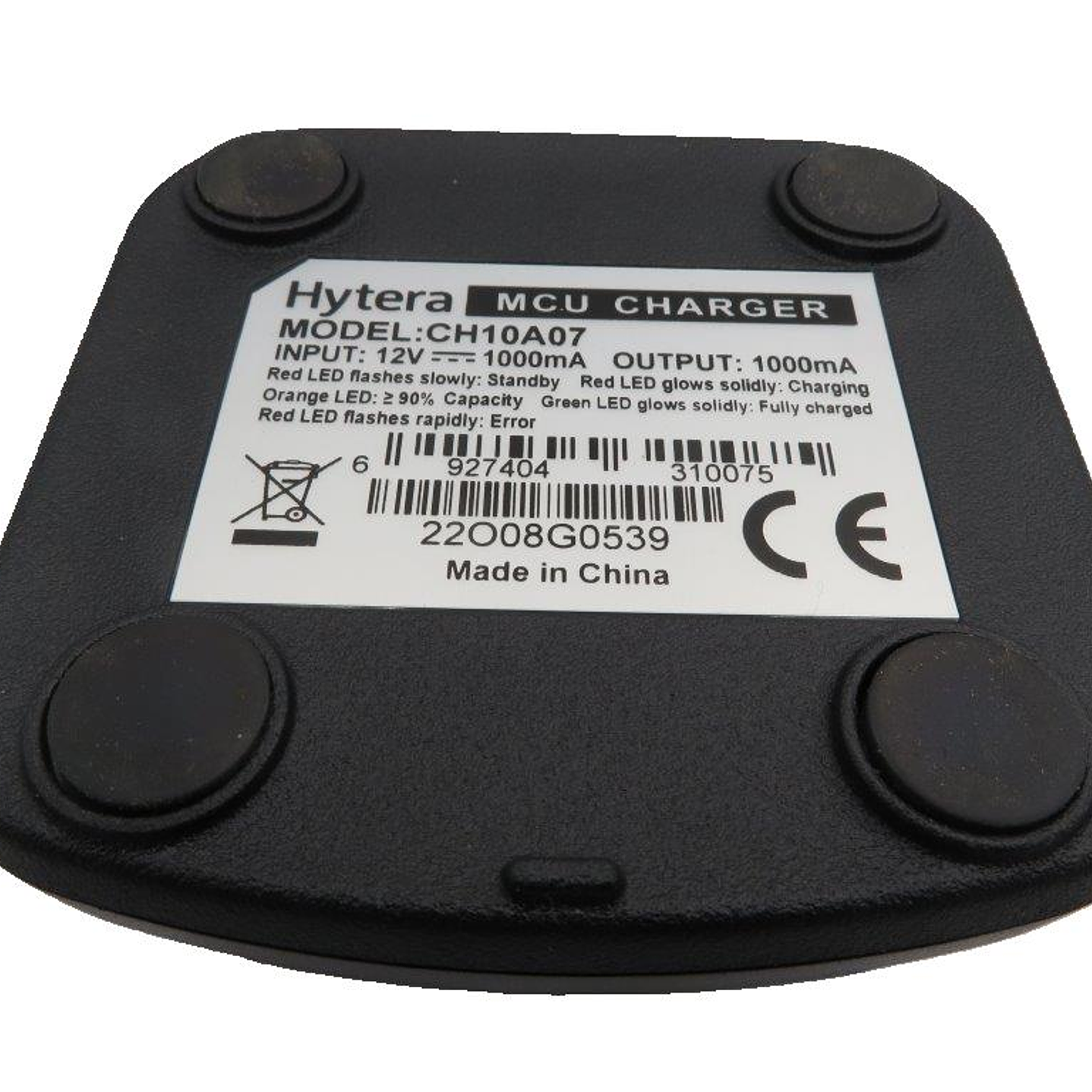 Hytera CH10A07 Cuna Cargador MCU (solo cuna) para PD48X PD50X PD56X PD60X PD60X UL913 PD66X PD68X PD68X UL913 PD70X PD70X UL913 PD71X Ex PD75X PD78X PD78X UL913 PD79XEx  PD98X PT580H Plus 5