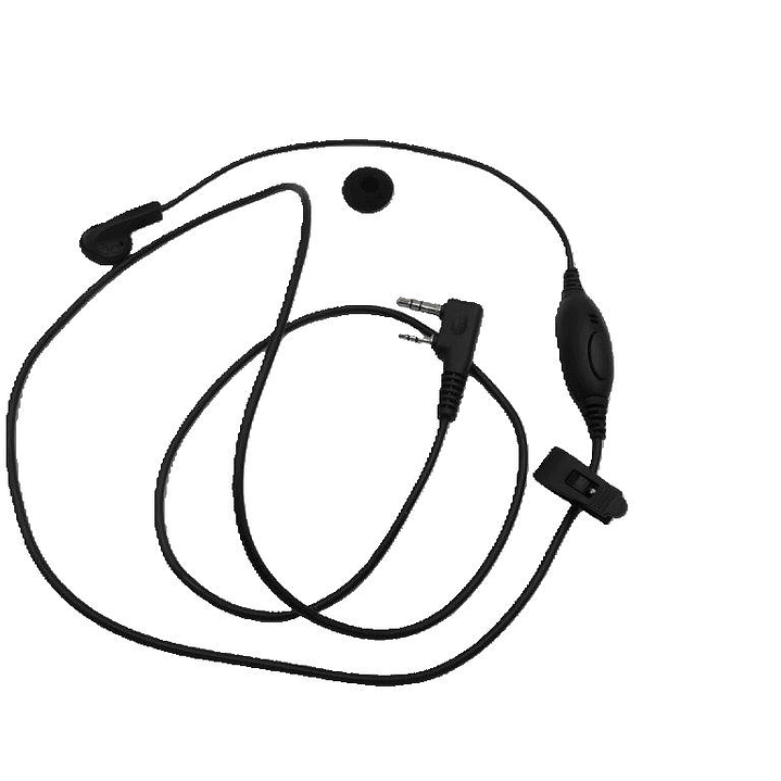 E1326-K2 Audifono de 1 cable de 1160mm con conector para Kenwood Wouxun WLN Wings INRICO 1