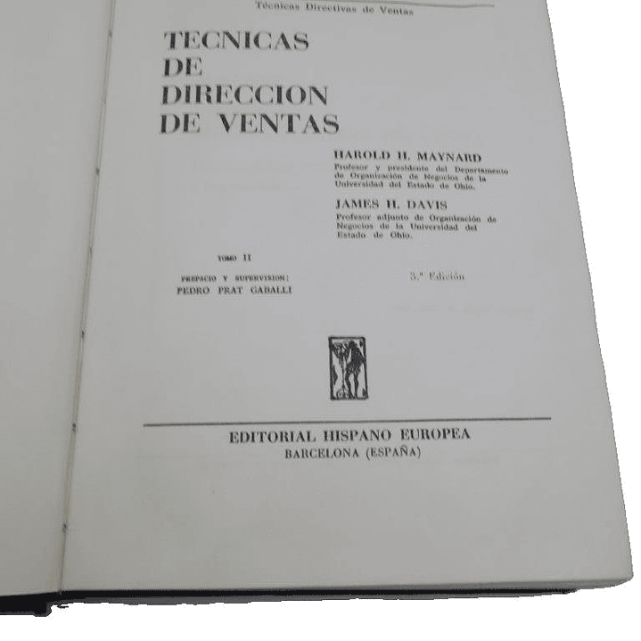 Libro Técnicas de dirección de ventas Tomo II tercera edición de Harold H. Maynard y James H. Davis (USADO) 5