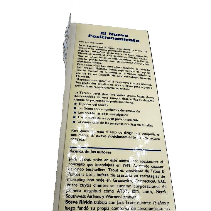 El nuevo posicionamiento Lo más reciente de la estrategia de negocios #1 del mundo Jack Trout y Steve Rivkin McGRAW-HILL (USADO) 11