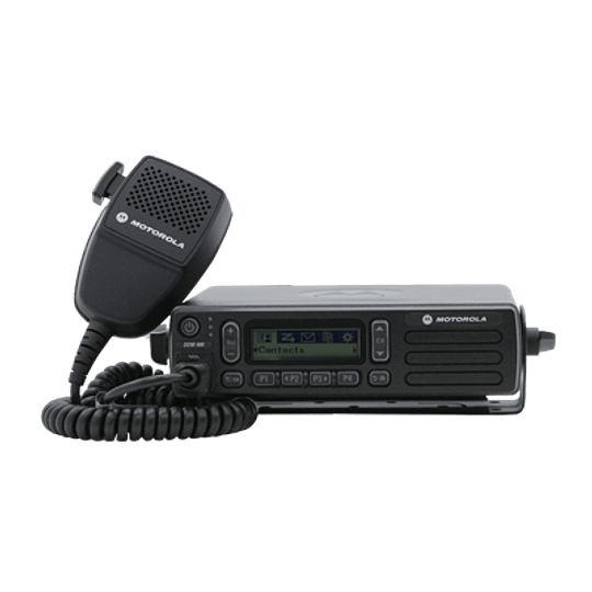 Motorola DEM™400 VHF 136-174 MHz 64CH analógico 45W Radio móvil con pantalla alfanumérica, diseñados para el chofer de todos los días, pensados para durar.