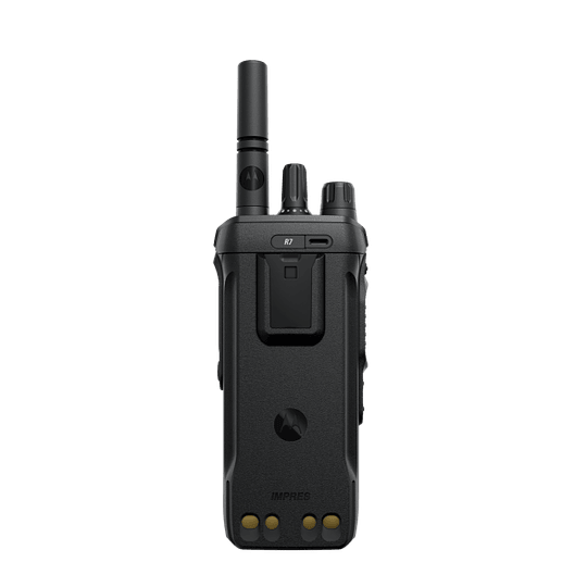 Motorola R7 MOTOTRBO™ TIA HAZLOC Capable UHF 400-527 Mhz 64CH Intrínseco Digital y Análogo 4W Radio digital NKP El TIA HAZLOC El superhéroe de las normas 