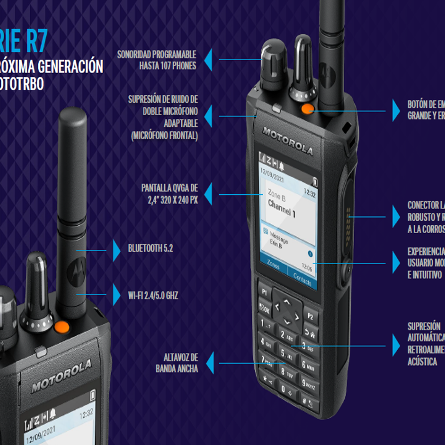  Motorola R7 MOTOTRBO™ TIA HAZLOC Enable VHF 136-174 Mhz 1000CH Digital y Analogo Intrínseco 5W Radio digital FKP con pantalla y teclado completo El Poder de Ser Escuchado Precio con iva incluido 10