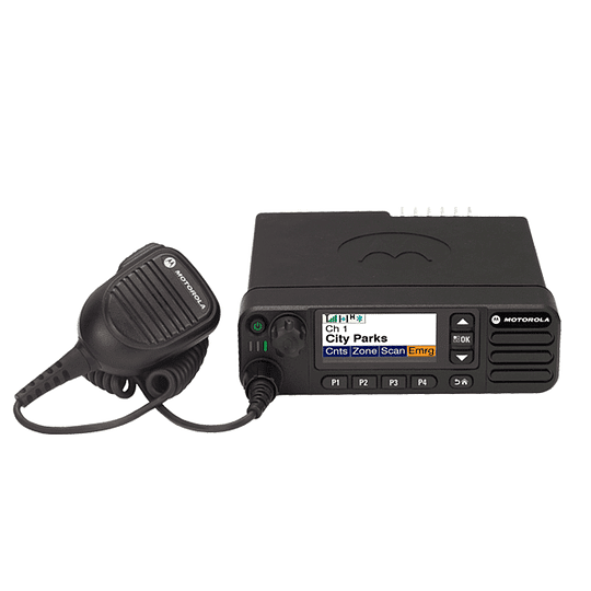 Motorola DGM™5500e MOTOTRBO™ VHF 136-174 Mhz 1000CH Digital y Analogico 25W Radio móvil digital ¡Conéctate con el Motorola MOTOTRBO DGM5500e!