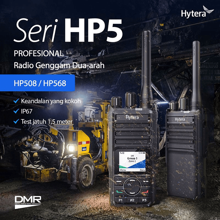 Hytera HP506 VHF 136-174 MHz 256CH Digital DMR y Analogico 5W Radio Digital Profesional DMR Tier II y Analogico IP67 y MIL-STD-810G, parlante anti magnético Precio con iva 17