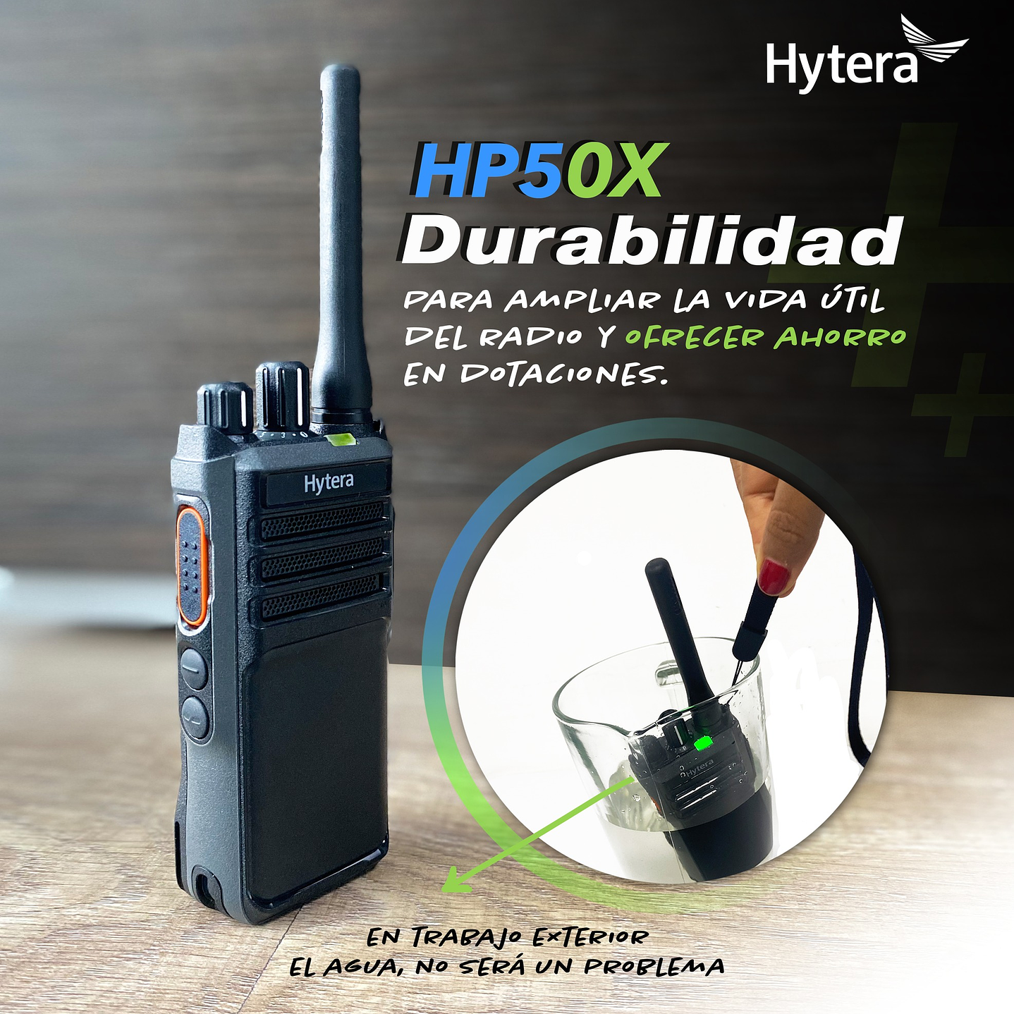 Hytera HP506 VHF 136-174 MHz 256CH Digital DMR y Analogico 5W Radio Digital Profesional DMR Tier II y Analogico IP67 y MIL-STD-810G, parlante anti magnético Precio con iva 23