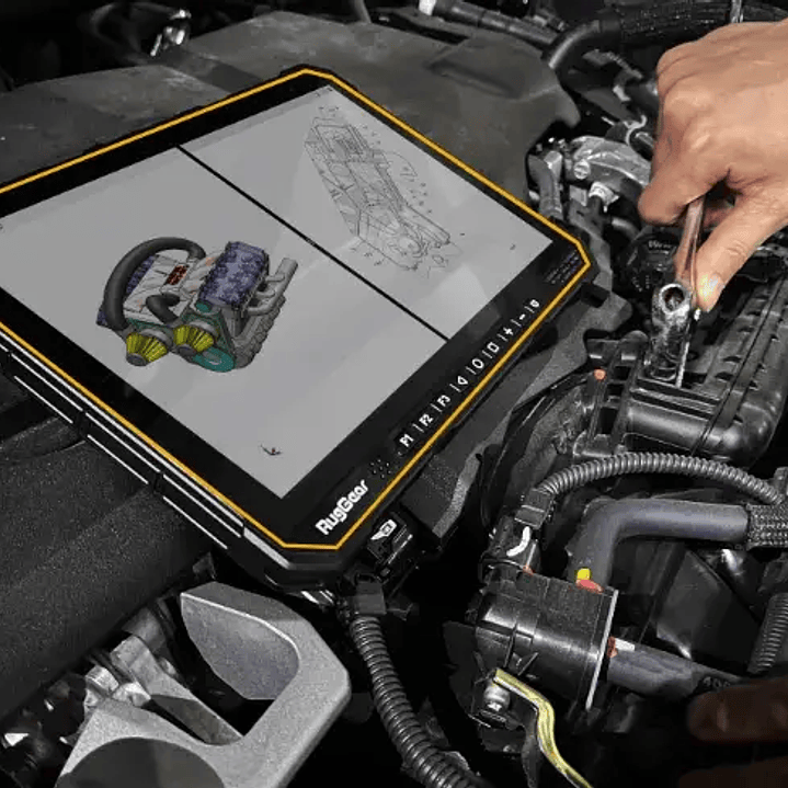 RugGear RG935 (Importación a pedido 5-6 semanas) Tablet de 10 pulgadas con baterías Hotswap 8.000 mAh Sistema operativo Android™ 11 Precio con iva incluido 5