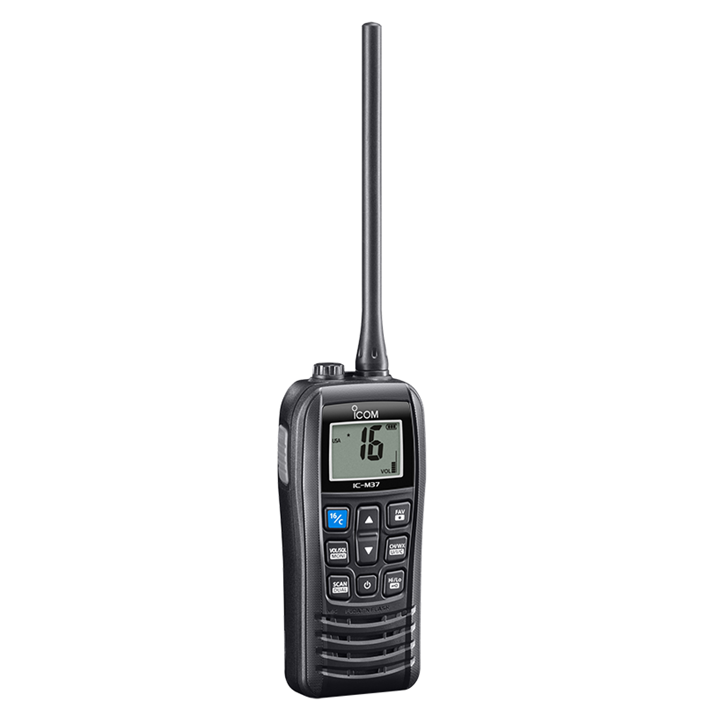 ICOM IC-M37 6W/1W Radio portátil marino flotante Flash´n float, AQUAQUAKE, IP57, NOAA Alert 12 hours (Importación 4-6 semanas) Precio con iva incluido 3