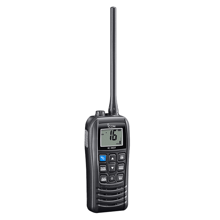 ICOM IC-M37 6W/1W Radio portátil marino flotante Flash´n float, AQUAQUAKE, IP57, NOAA Alert 12 hours (Importación 4-6 semanas) Precio con iva incluido 3