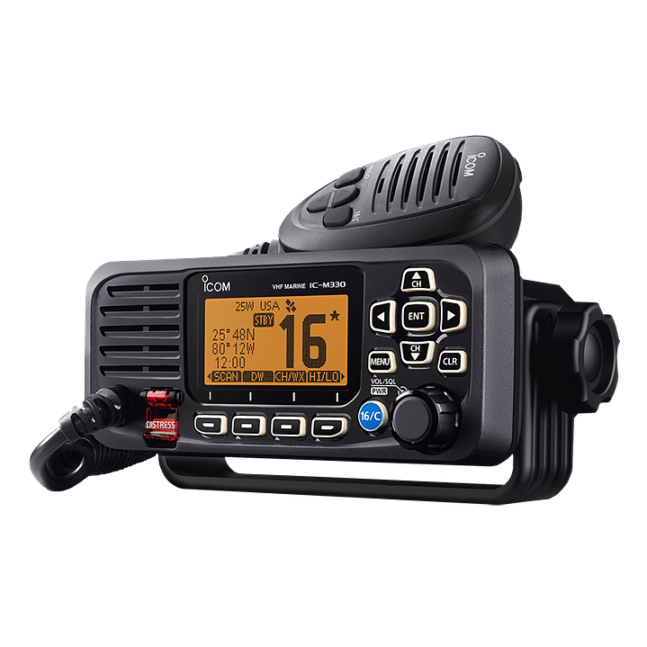 ICOM IC-M330 (Sin receptor GPS) 25W Radio Móvil Marina de montaje fijo VHF ultra compacto de máximo rendimiento, teclas programables,  IPX7, DSC de clase D, AQUAQUAKE, NOAA Precio con iva incluido 3