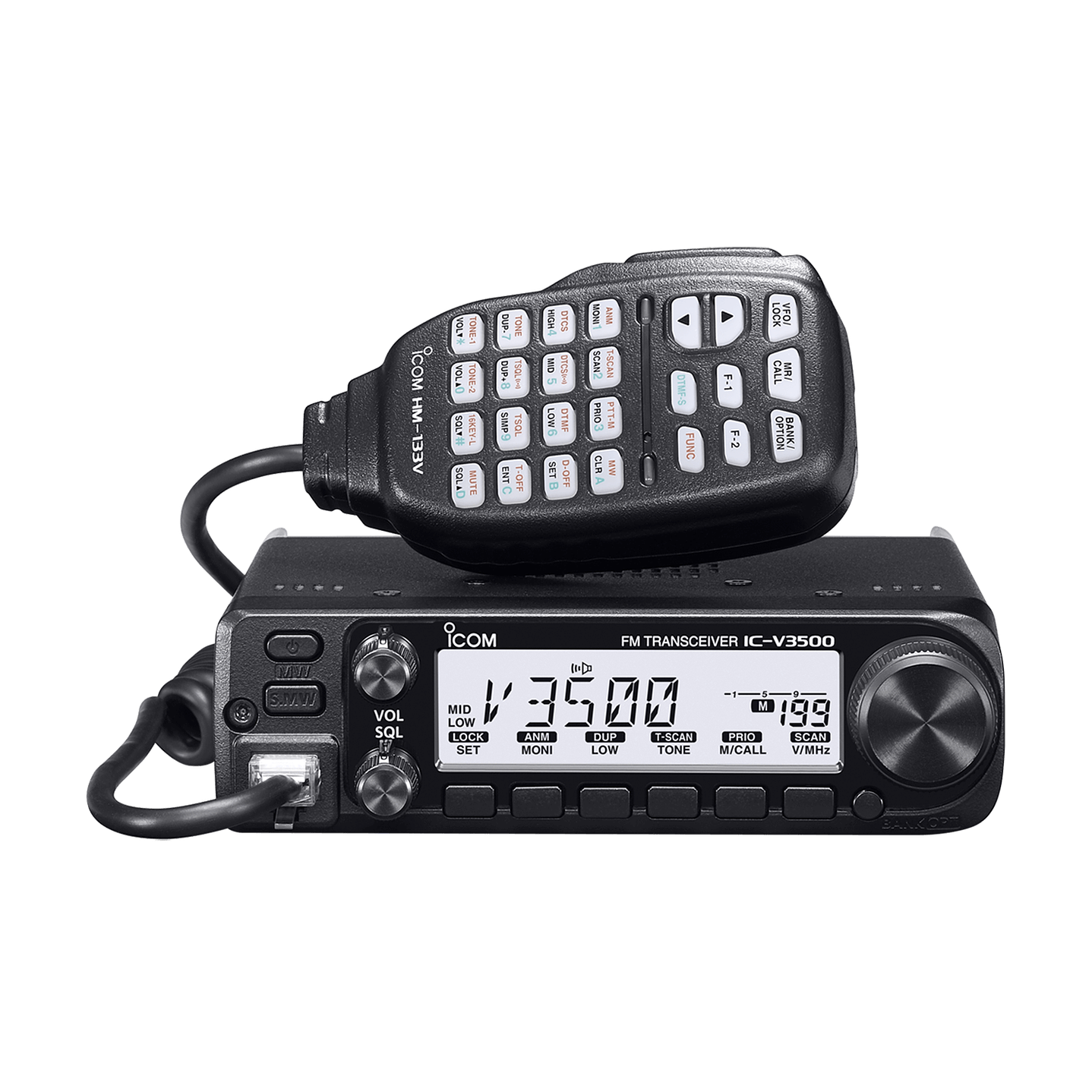 ICOM IC-V3500 VHF 136-174 MHz 207CH Analogica 65W Radio móvil de largo alcance Analogica 
