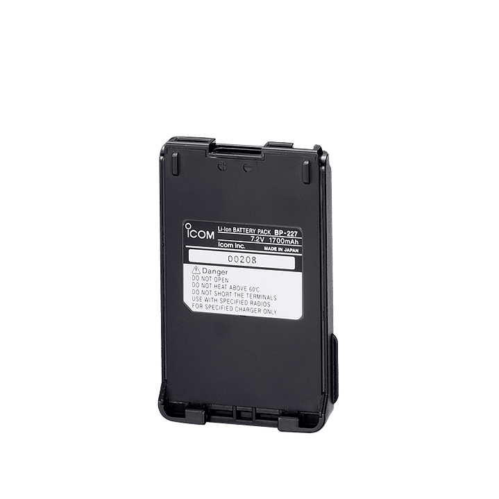 ICOM BP-227 Batería Li-Ion de 7.4/1850mAh (typ. 1950mAh) para radios ICF50, ICF50V y ICF60, ICF60V, ICM88, ICV85 Precio con iva incluido 1