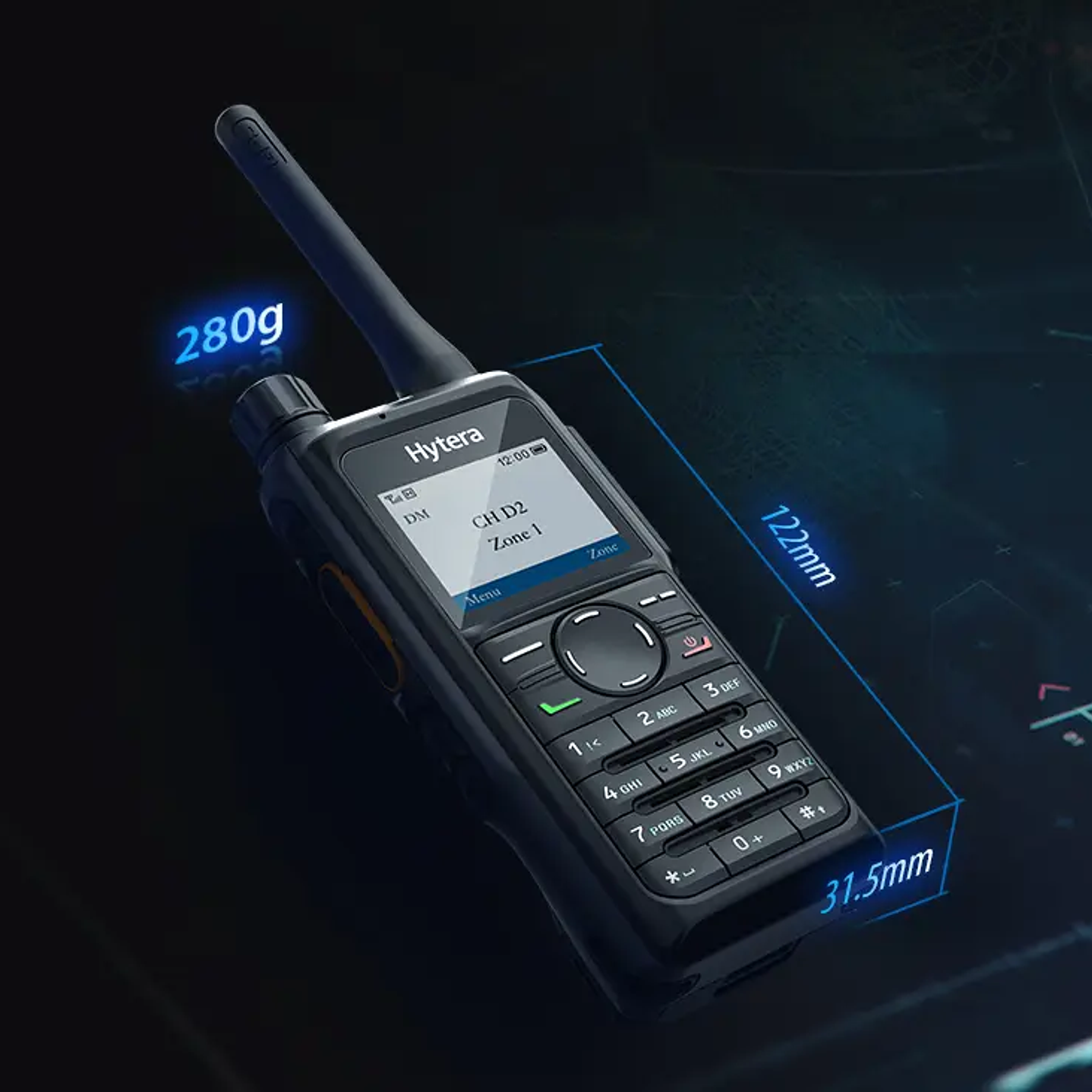 Hytera HP686 VHF 136-174 Mhz 1024CH DMR y Analogico 5W Radio Digital Analogico con Man- down, GPS, Bluetooth y pantalla LCD Precio con iva incluido 38