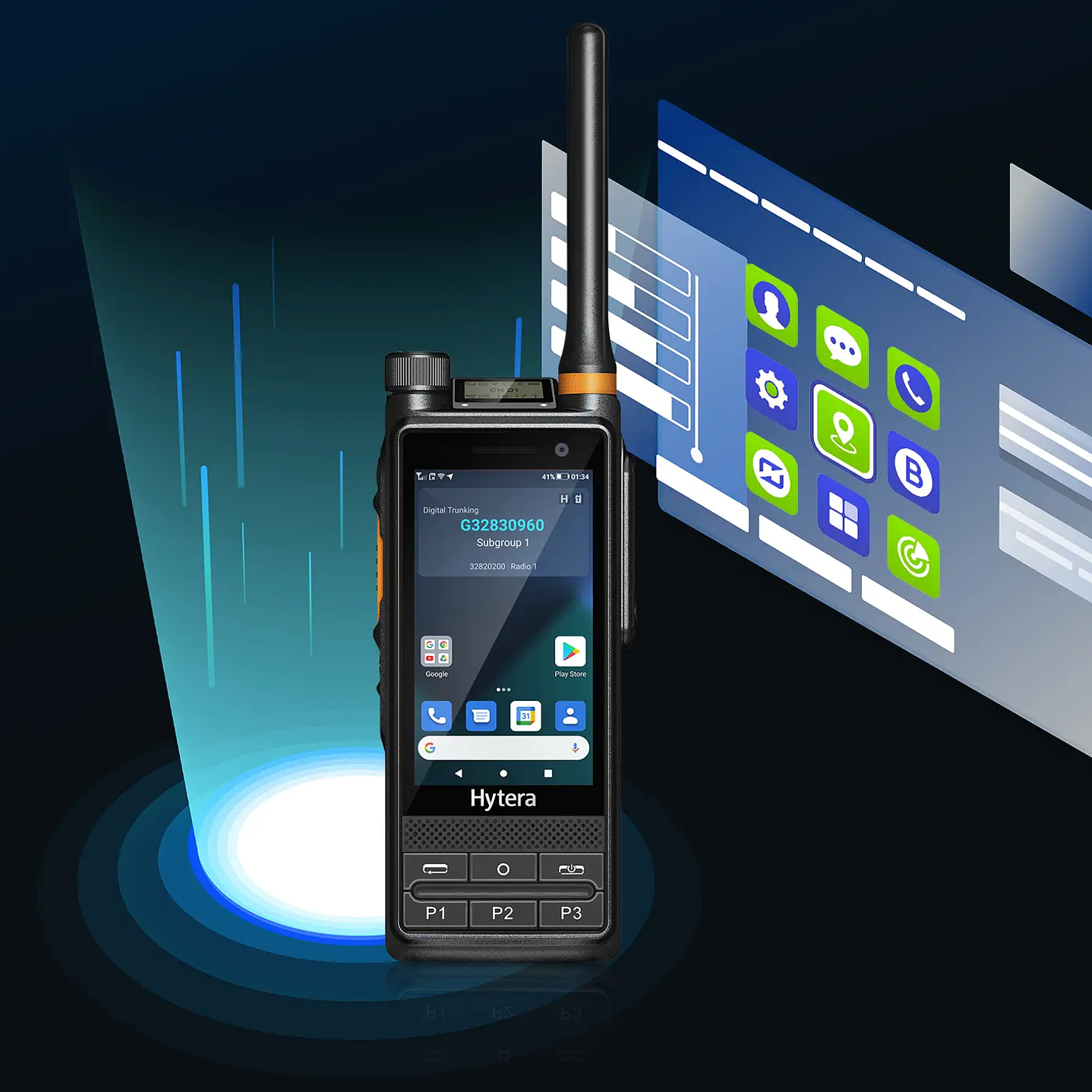 Hytera PDC680 UHF 340-470MHz Digital DMR/LTE Android PoC 1W/5W Radio dual multimodo combina DMR de misión crítica y un smartphone Precio con iva incluido 4