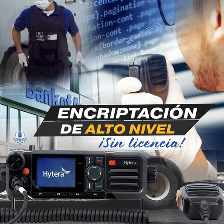 Hytera HM786L VHF 136-174 MHz 1024CH DMR Tier II y Analogico 25W Radio móvil incluye micrófono parlante remoto y montaje para el vehículo Precio con iva incluido 33