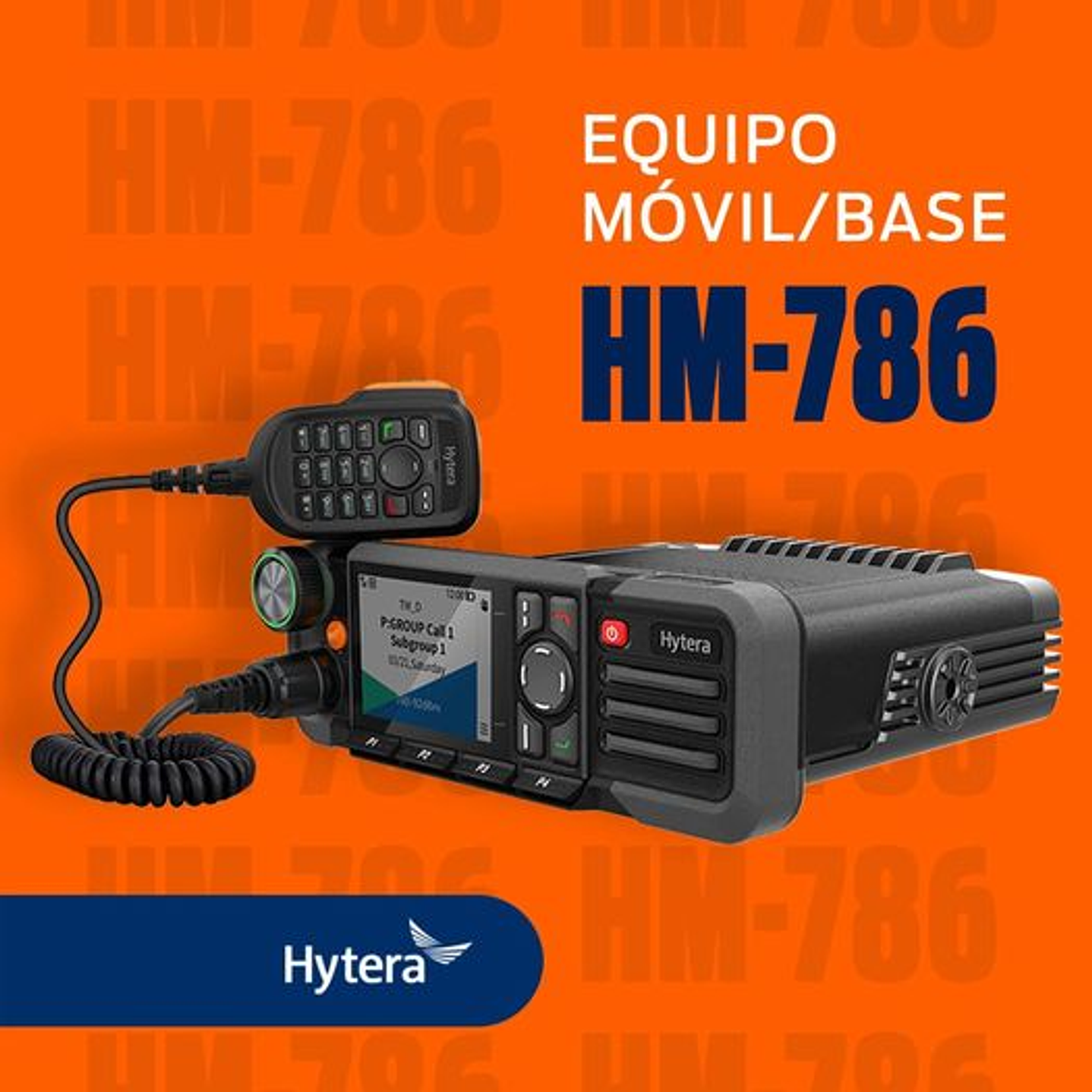 Hytera HM786L UHF3 350-470 MHz 1024CH DMR Tier II y Analogico 25W Radio móvil incluye micrófono parlante remoto y montaje para el vehículo Precio con iva incluido 15