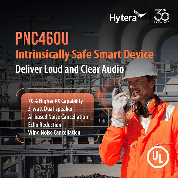 Hytera PNC460 UL913 Smartphone Intrínseco Class I, II, III; Division 1;  Groups A–G; T4 and -20°C to +60°C d for hazardous locations with potentially  explosive gas and combustible dust Precio con iva 2