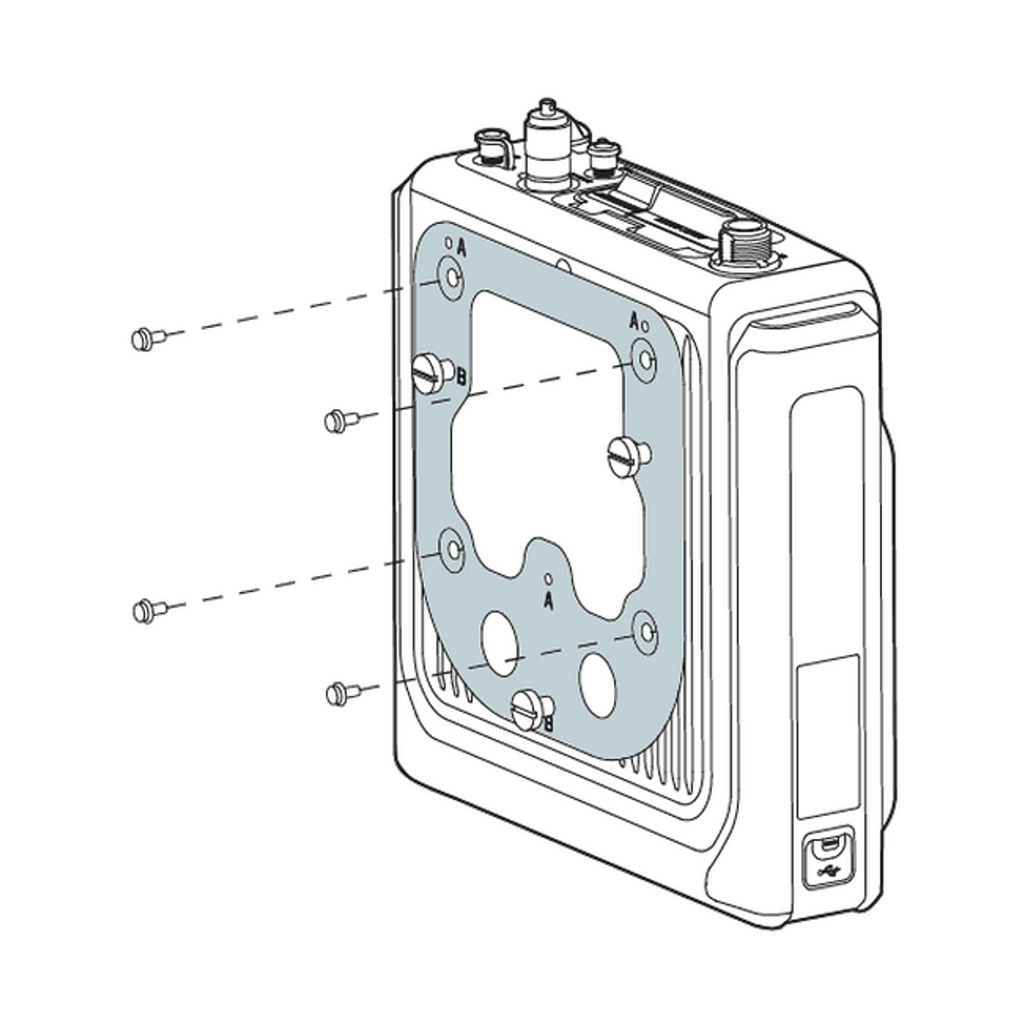 Hytera BRK36 Kit de soporte de montaje en pared para HR656 Precio con iva incluido 2