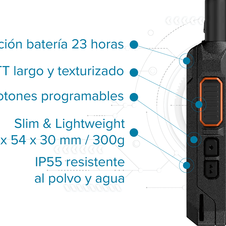 MagOne X10d UHF2 450-527 MHz 64CH Digital y Analogico 4W Rádio Portátil Digital DMR Tier II y Analogico Diseñado para el vertiginoso mundo empresarial Precio con iva incluido 8