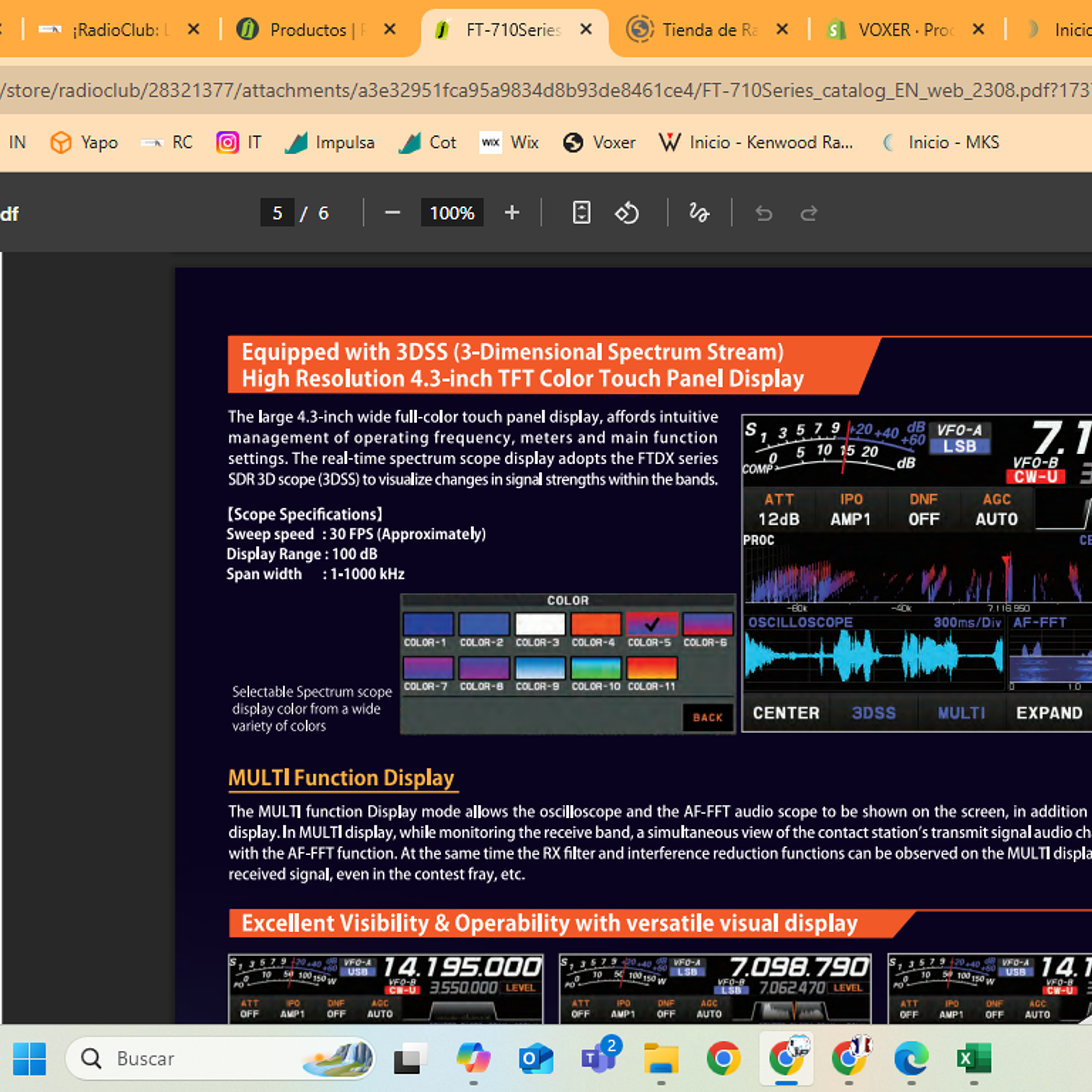 Yaesu FT-710 Field Radio HF/50MHz, 100 W, incluye kit de correa de transporte (A pedido por importación) Precio con iva incluido 27