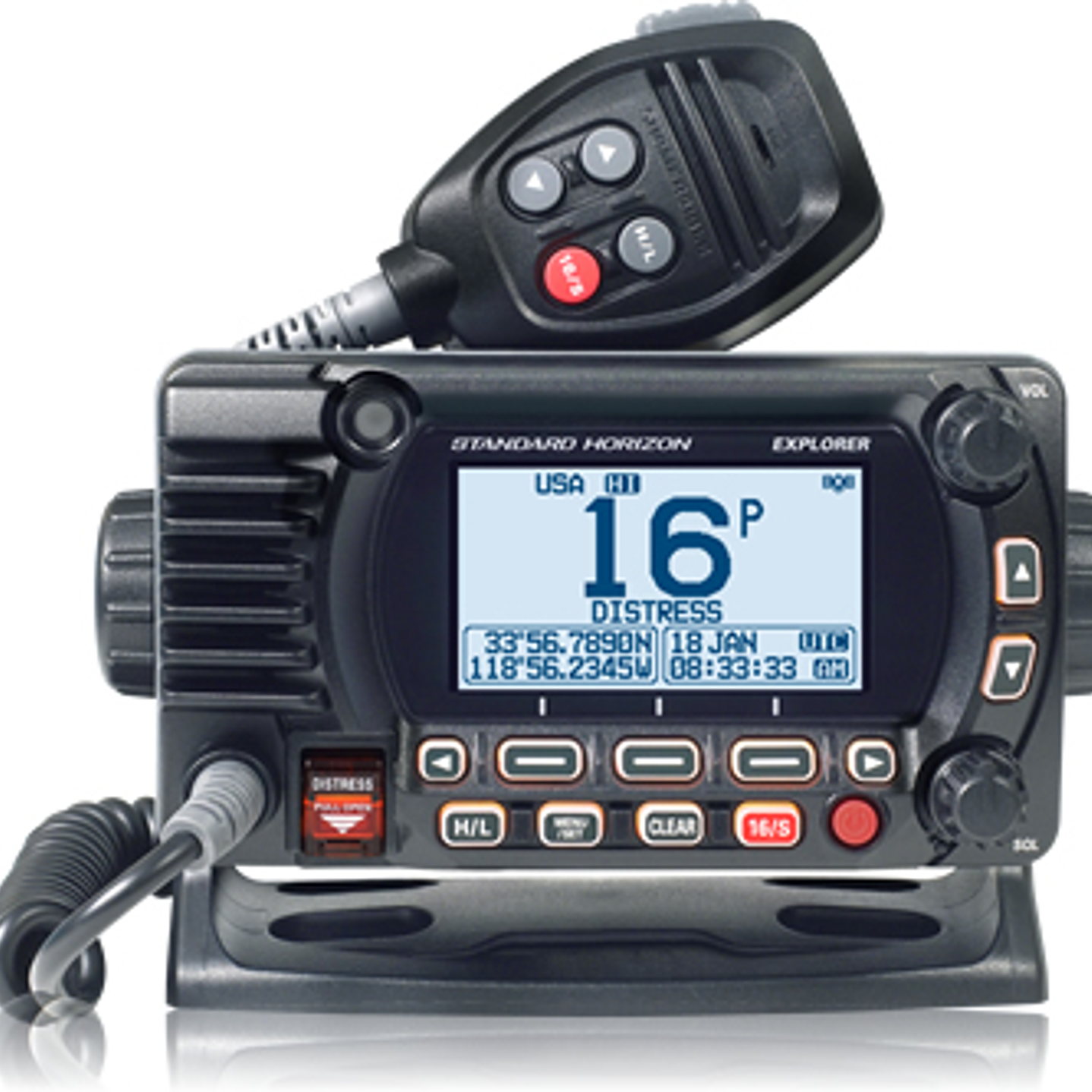 Standard Horizon GX-1800G VHF Marino 66CH 25W Equipo Radio marino Clase D de montaje fijo con GPS, MOB, NMEA0183, GM con DSC, IPX8 Precio con iva incluido 2