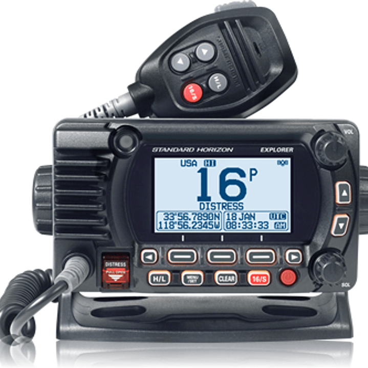 Standard Horizon GX-1800G VHF Marino 66CH 25W Equipo Radio marino Clase D de montaje fijo con GPS, MOB, NMEA0183, GM con DSC, IPX8 Precio con iva incluido 2