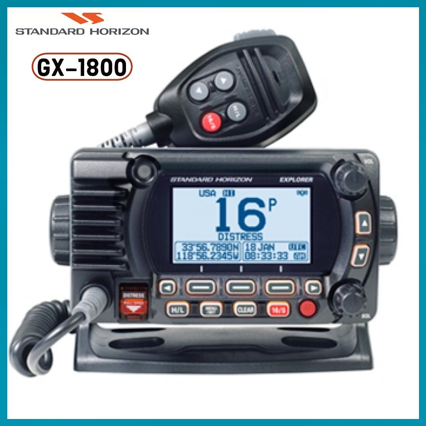 Standard Horizon GX-1800G VHF Marino 66CH 25W Equipo Radio marino Clase D de montaje fijo con GPS, MOB, NMEA0183, GM con DSC, IPX8 Precio con iva incluido 3