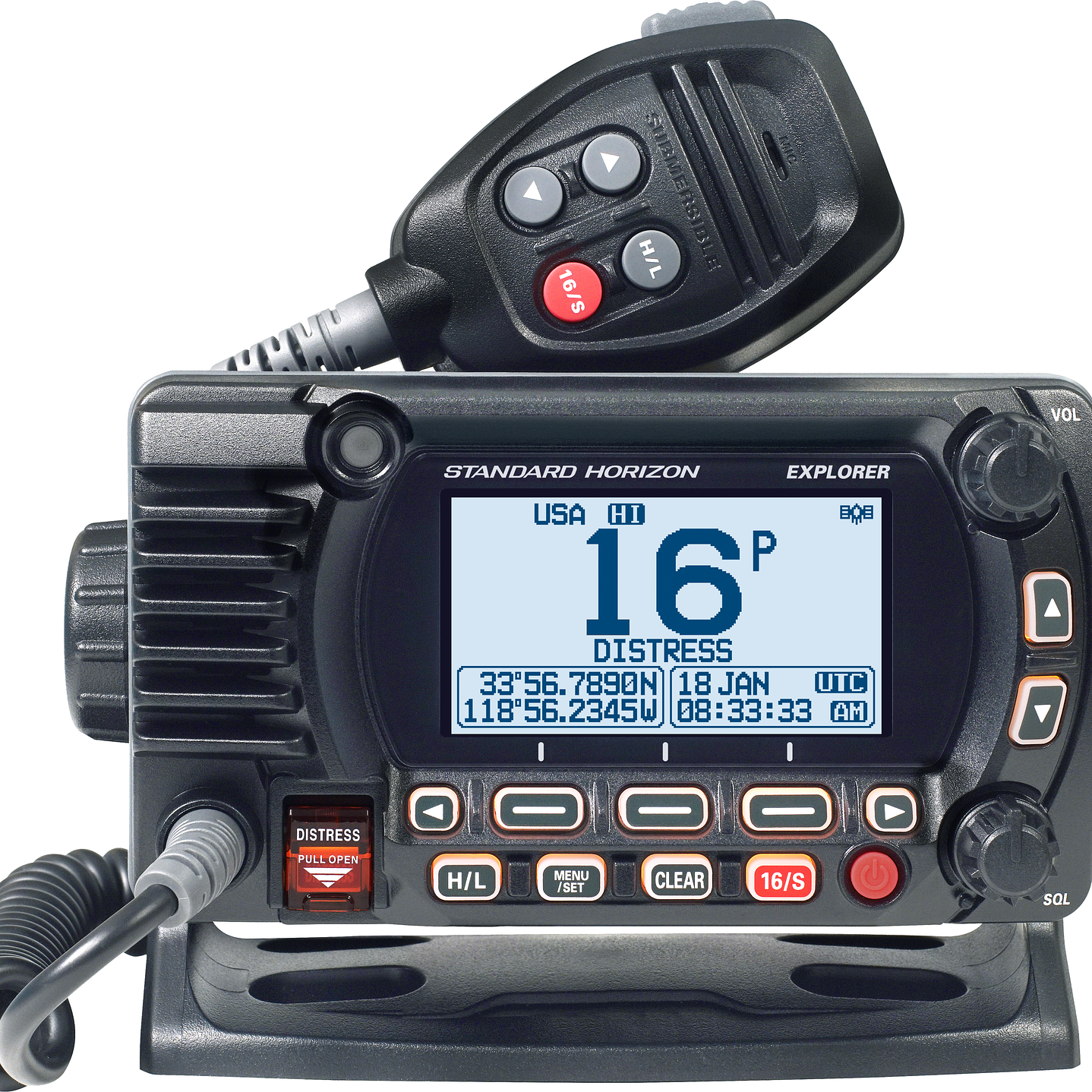 Standard Horizon GX-1800G VHF Marino 66CH 25W Equipo Radio marino Clase D de montaje fijo con GPS, MOB, NMEA0183, GM con DSC, IPX8 Precio con iva incluido 4