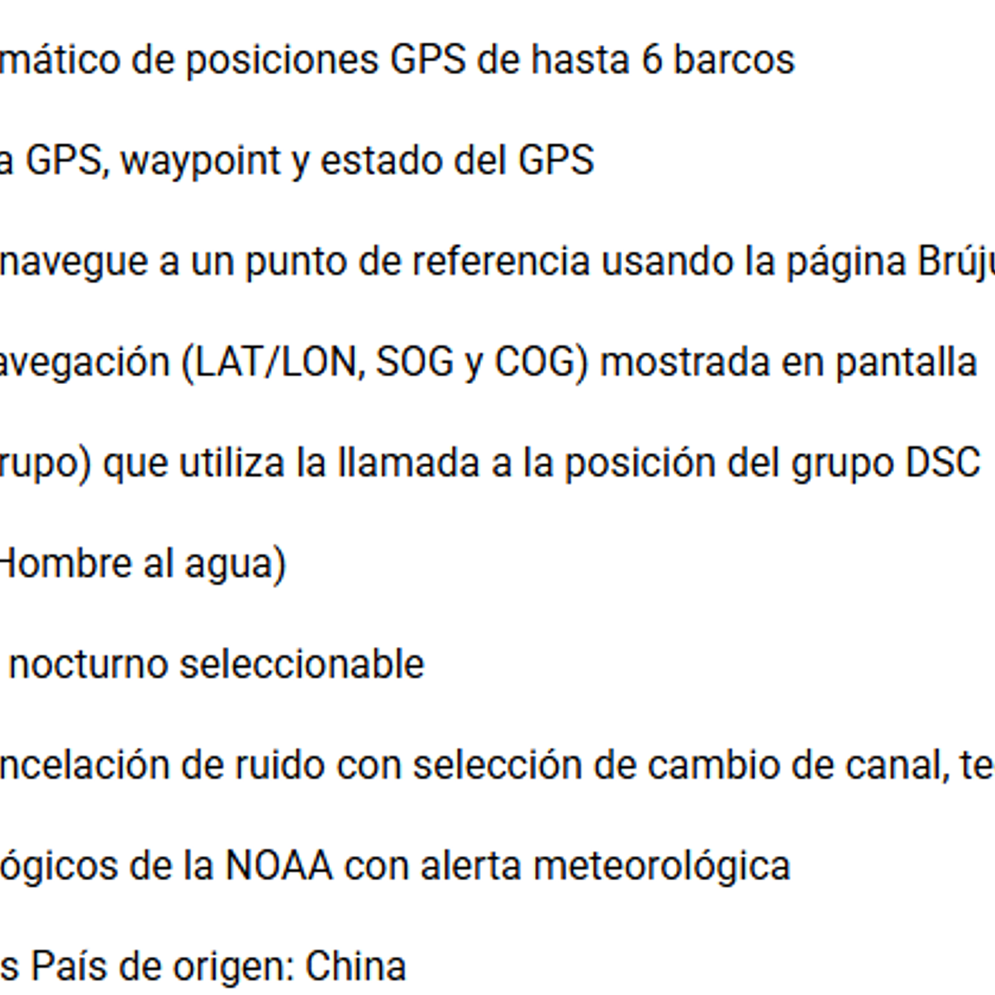 Standard Horizon GX-1800G VHF Marino 66CH 25W Equipo Radio marino Clase D de montaje fijo con GPS, MOB, NMEA0183, GM con DSC, IPX8 Precio con iva incluido 7