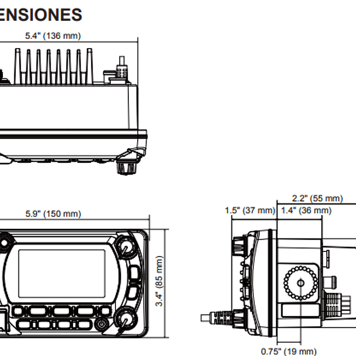 Standard Horizon GX-1800G VHF Marino 66CH 25W Equipo Radio marino Clase D de montaje fijo con GPS, MOB, NMEA0183, GM con DSC, IPX8 Precio con iva incluido 19