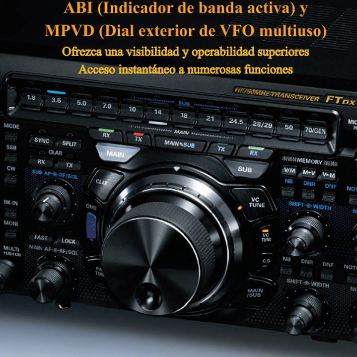 Yaesu FT-DX101D Radio base HF 100W 30 kHz a 75 MHz CW, AM, SSB, FM, RTTY, PSK Pantalla color con visualización del espectro y diagrama de cascada (A pedido) Precio con iva  39