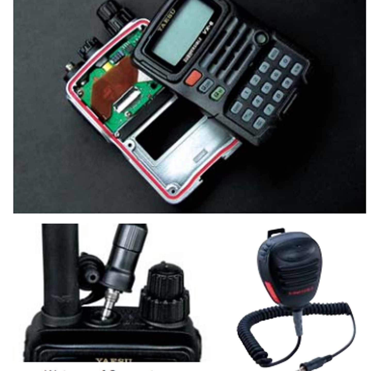 Yaesu VX-6R 144/222/430 MHz 5W Radio dual band VHF UHF IPX7 