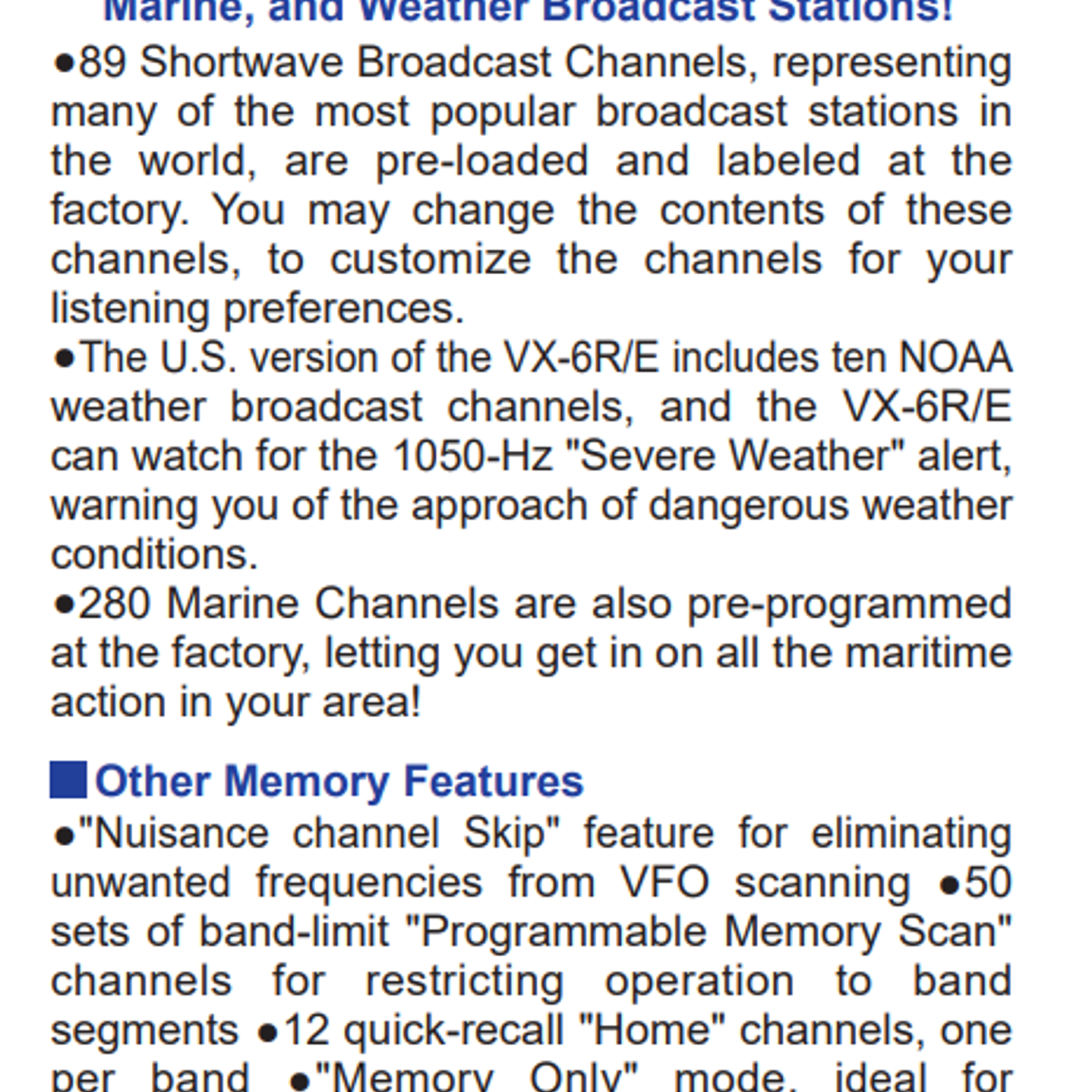 Yaesu VX-6R 144/222/430 MHz 5W Radio dual band VHF UHF IPX7 