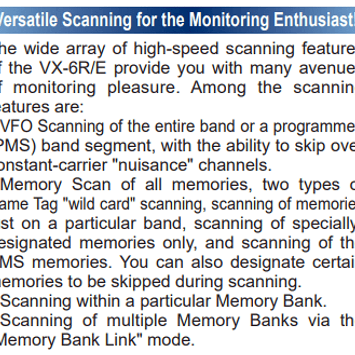 Yaesu VX-6R 144/222/430 MHz 5W Radio dual band VHF UHF IPX7 