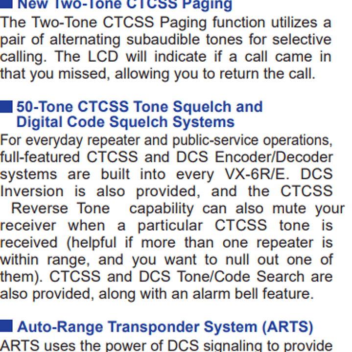 Yaesu VX-6R 144/222/430 MHz 5W Radio dual band VHF UHF IPX7 