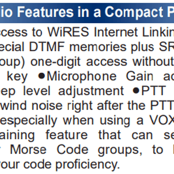Yaesu VX-6R 144/222/430 MHz 5W Radio dual band VHF UHF IPX7 