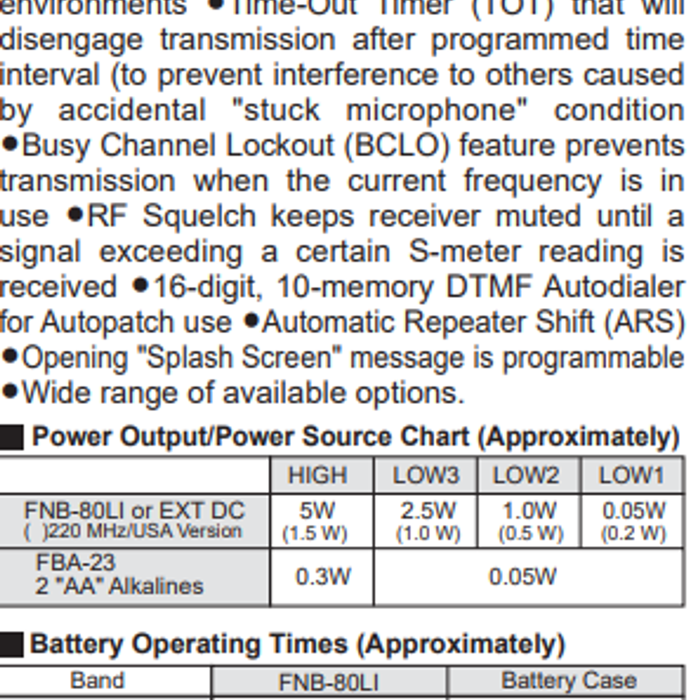 Yaesu VX-6R 144/222/430 MHz 5W Radio dual band VHF UHF IPX7 