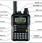 Yaesu VX-6R 144/222/430 MHz 5W Radio dual band VHF UHF IPX7 