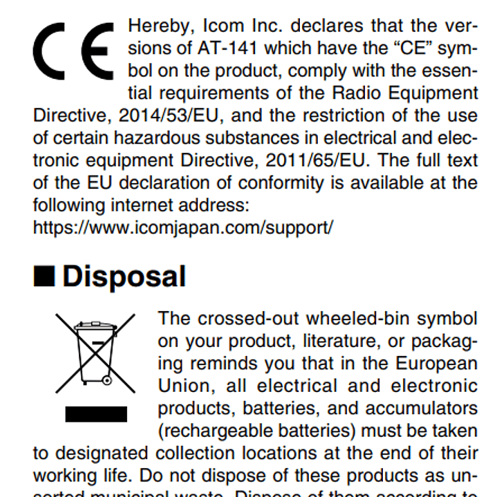 ICOM AT-141 Sintonizador antena para equipos HF Marinos Version 64 IPX6 Precio con iva incluido 28
