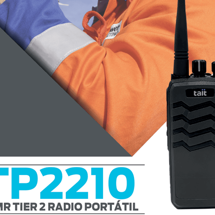 Tait TP2210 VHF 136-174MHz 256CH Digital y Analogica 5W Radio Digital DMR Tier II y Analogica IP54, sin pantalla Precio Promocional con iva 1