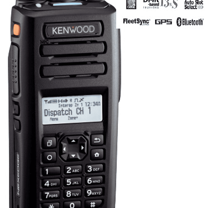 Kenwood NX-3320K3 UHF2 400-520MHz 260CH Digital NXDN-DMR-Análogo 4W Radio portátil análogo digital DMR o NXDN con pantalla y teclado medio, GPS, Bluetooth, IP67 y Normas MIL-STDG Precio con iva 1