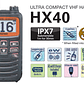 Standard Horizon HX-40 FM 76 -108 MHz 6W Radio portátil marino Flota con carcaza SHC-29 (opcional), IPX7, Audio claro, fácil de operar, compacto, NOAA Precio con iva incluido - Miniatura 1